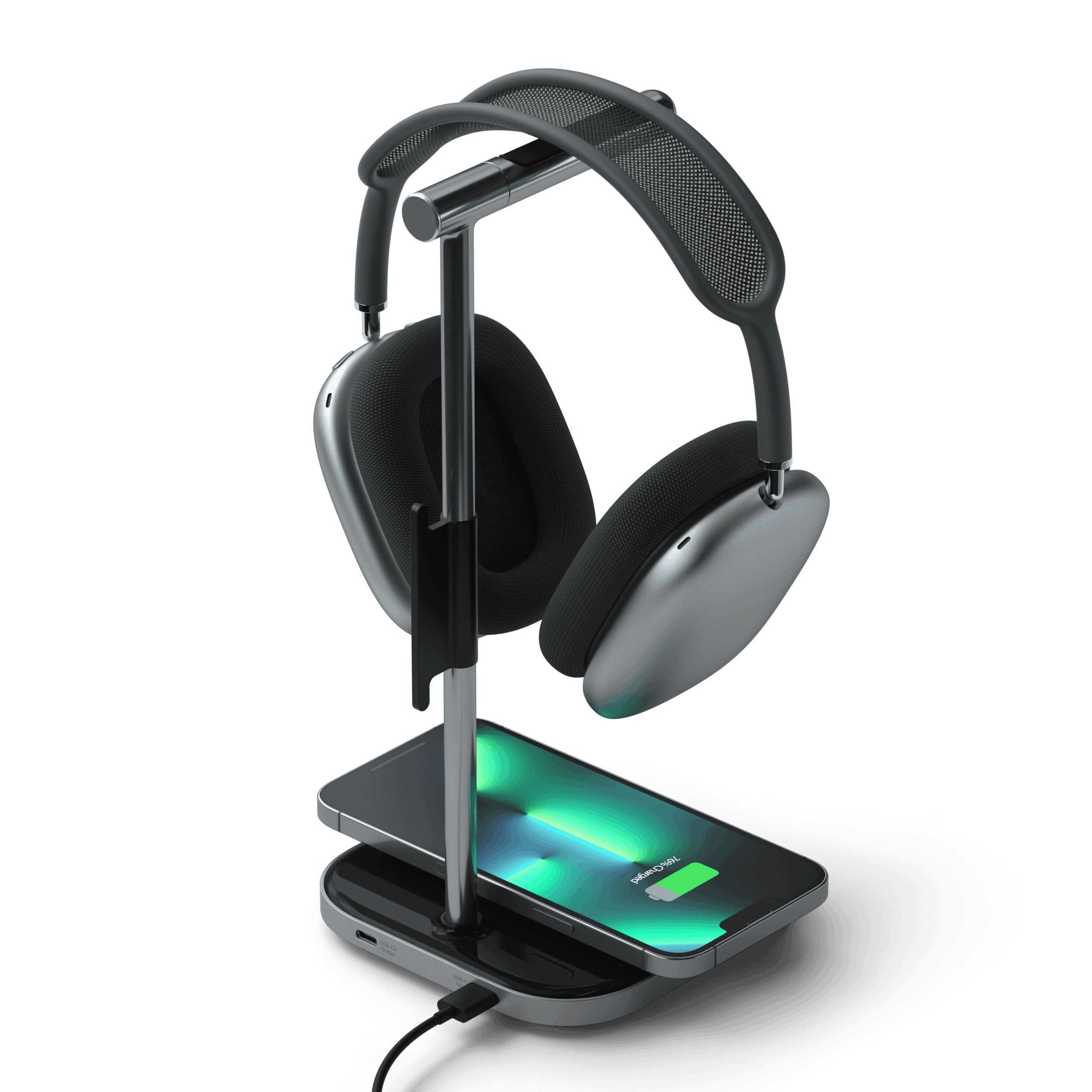 Headphone Stand with Wireless Charging Base product image 2