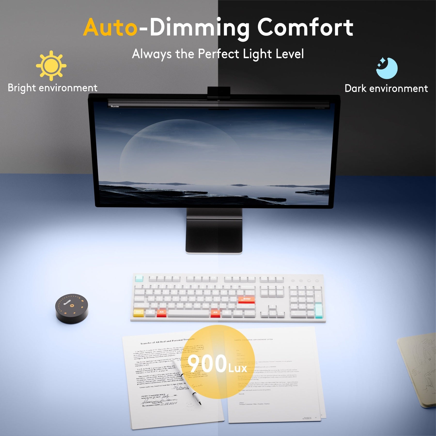 Deluxe Asymmetric Monitor Light Bar product image 4